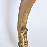 Console d'applique murale en bois sculpté à patine doré