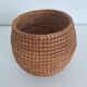 Woven wicker pot