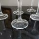 6 bohemian crystal champagne glasses