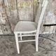 Vintage white wood baumann bistro chair old style #d541