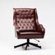 Italian reclining chaise longue from the 1950s in oxblood Naugahyde.