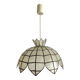 Suspension vintage en nacre et laiton