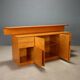 Vintage buffet in burl wood with a top section, Italian design from the 1980s.