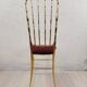 Pair of chiavarine chairs, brass