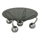 Sputnik Coffee Table in Chromed Metal and Smoked Glass