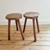 Brutalist stools - pair