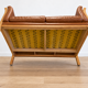 Vintage Danish 2 person sofa in cognac leather with oak frame