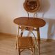 Coiffeuse en rotin avec son tabouret