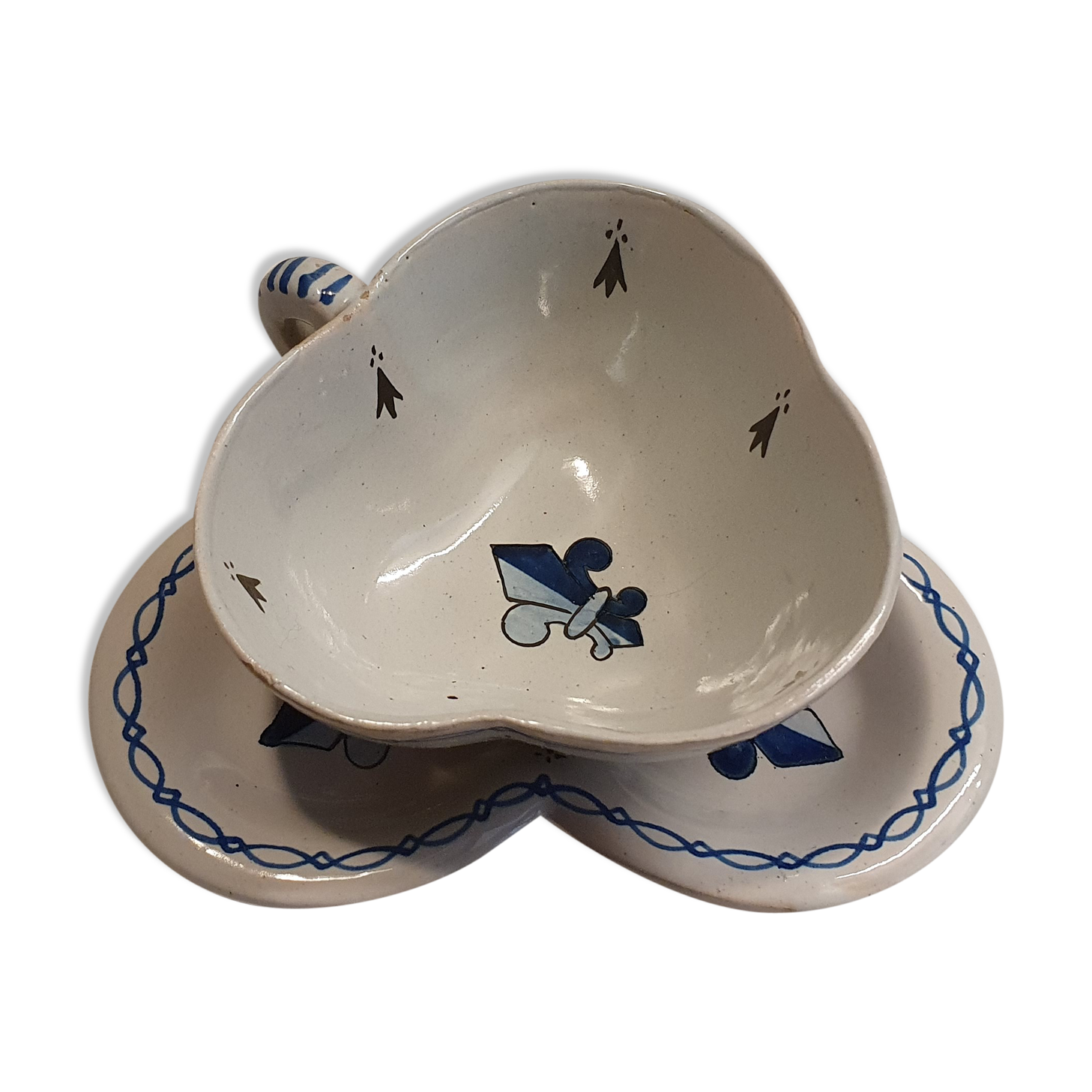 Saucer and cup HB Quimper