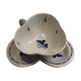 Saucer and cup HB Quimper