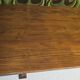 Large vintage table in solid pine, rustic brutalist, 70"