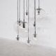 Chromium waterfall chandelier chromed by Raak holland 70