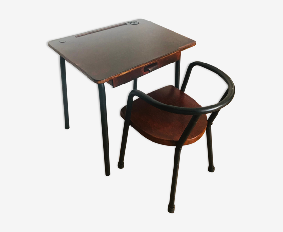 Bureau et chaise vintage enfant