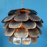 Mid Century Modern Brutalist Artichoke Pendent By Sven Åge Holm Sørens