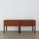 Scandinavian Teak Nightstands by Kai Kristiansen for Aksel Kjersgaard, Denmark, 1960s, Set of 2