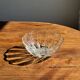 Small vintage Arcoroc Codec glass salad bowl with stylized petal patterns