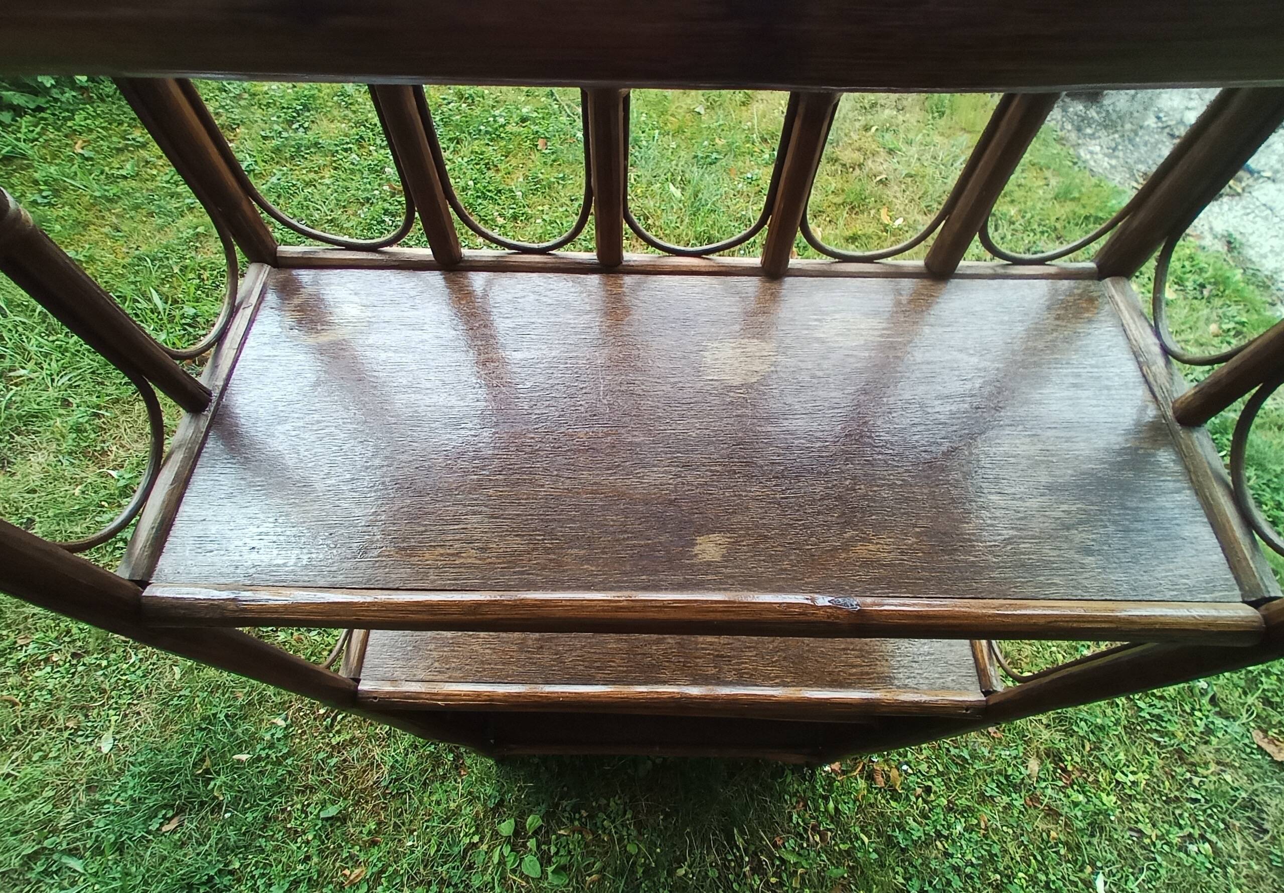 5-tier rattan bookcase shelf