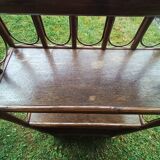 5-tier rattan bookcase shelf