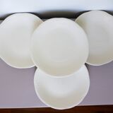 4 vintage porcelain flat plates