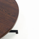 Vintage round wengé coffee table