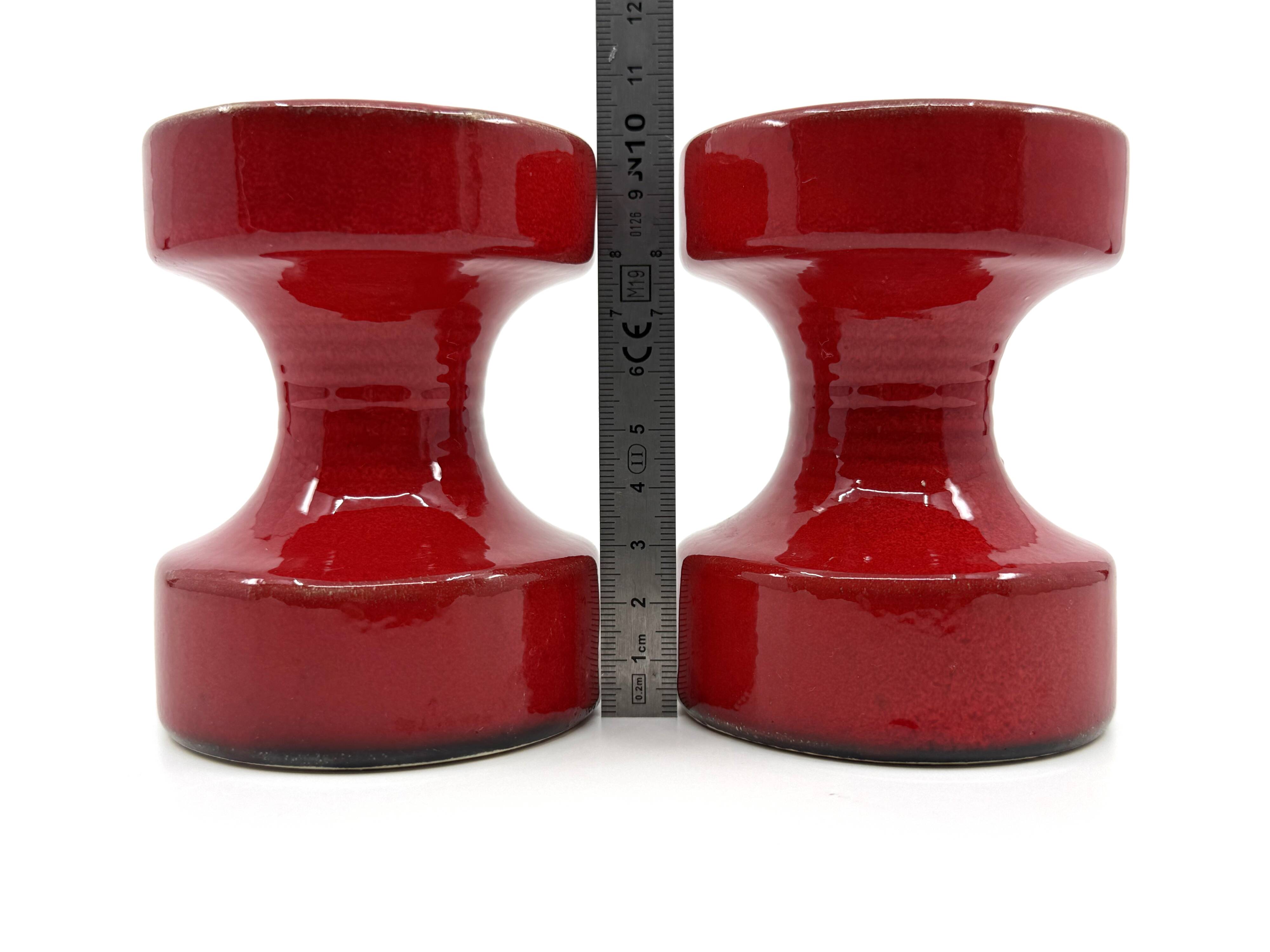 2 Steuler ceramic candle holders • Design Cari Zalloni • Circa 60-70