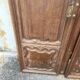 Pair of antique oak wardrobe doors