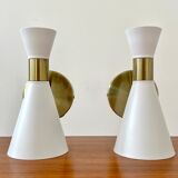 Paire d'appliques diabolo