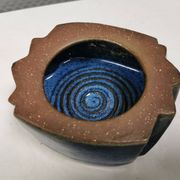 Ceramic bowl in bluish glaze. By Marianne Starck (MS) Denamrk 1960s