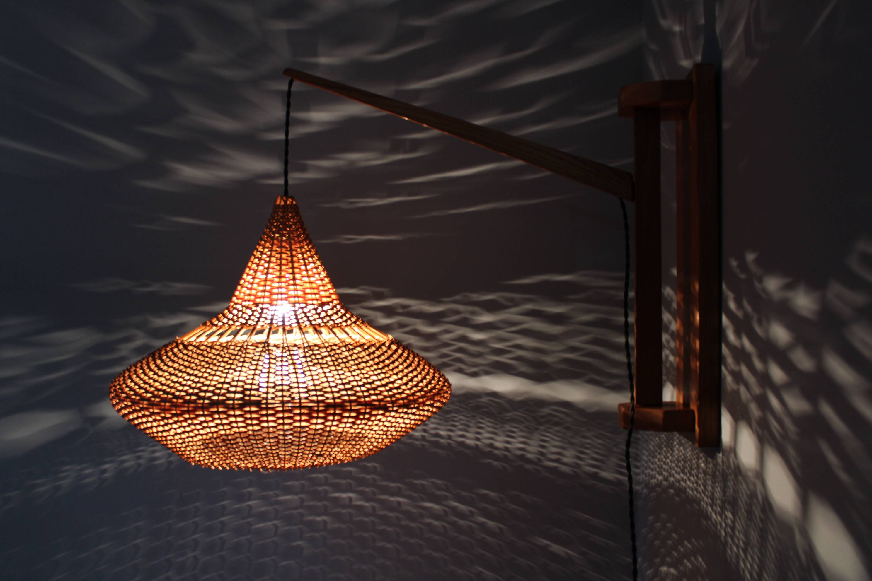 1960s Wall Wooden Lamp by Pokrok Zilina , Czechoslovakia