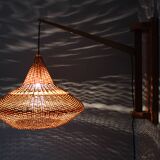 1960s Wall Wooden Lamp by Pokrok Zilina , Czechoslovakia