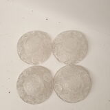 Set of 4 chiseled glass cups