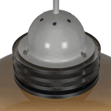 Brown and white space age pendant lamp