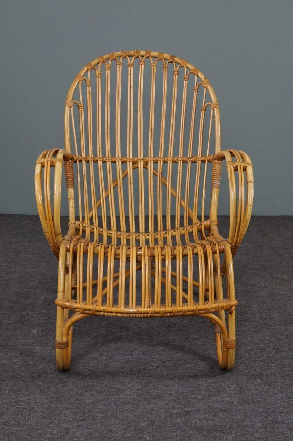 Rattan armchair Belse 8, Rohé Noordwolde, 1950