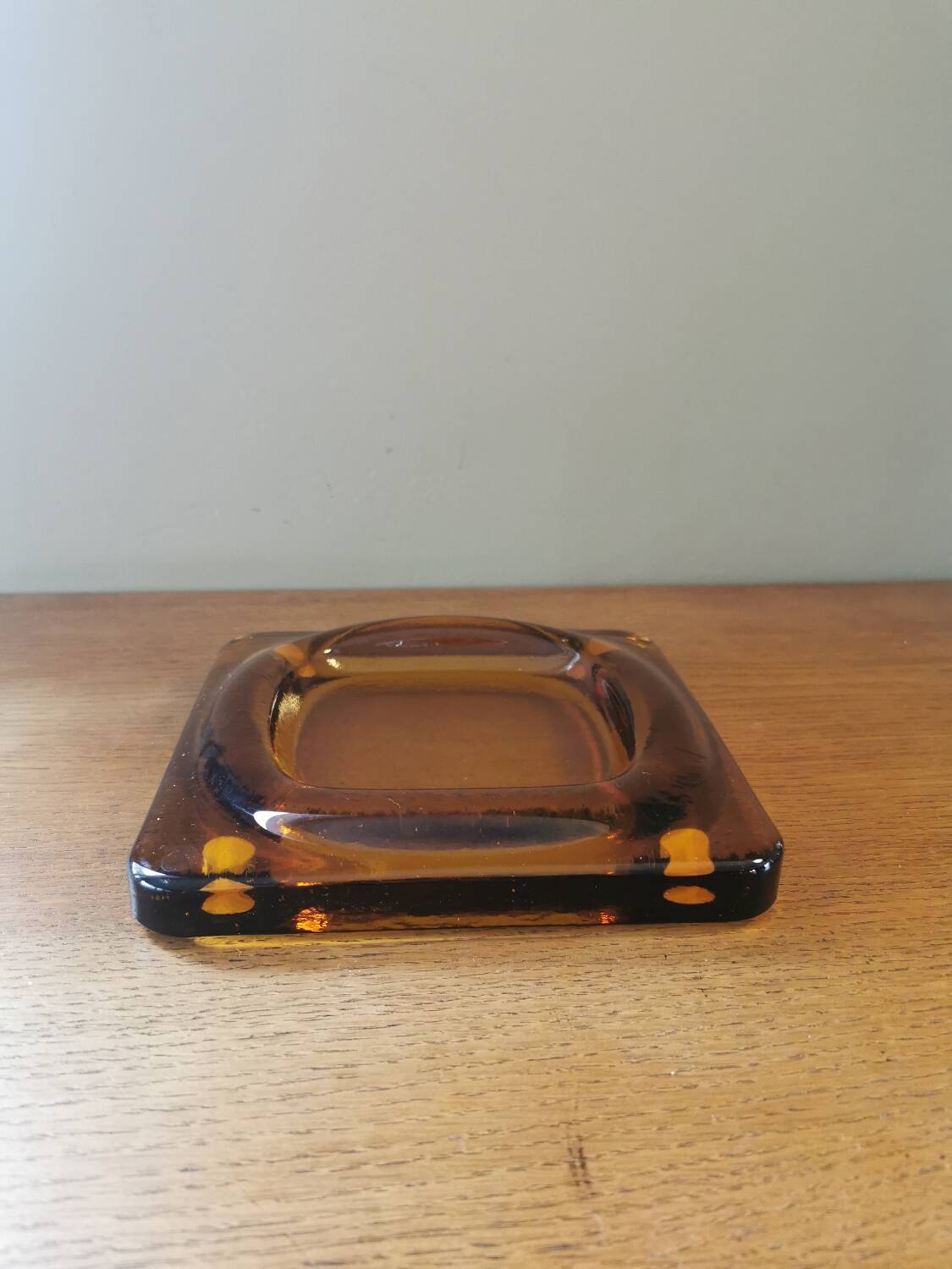 Vintage amber glass empty pocket