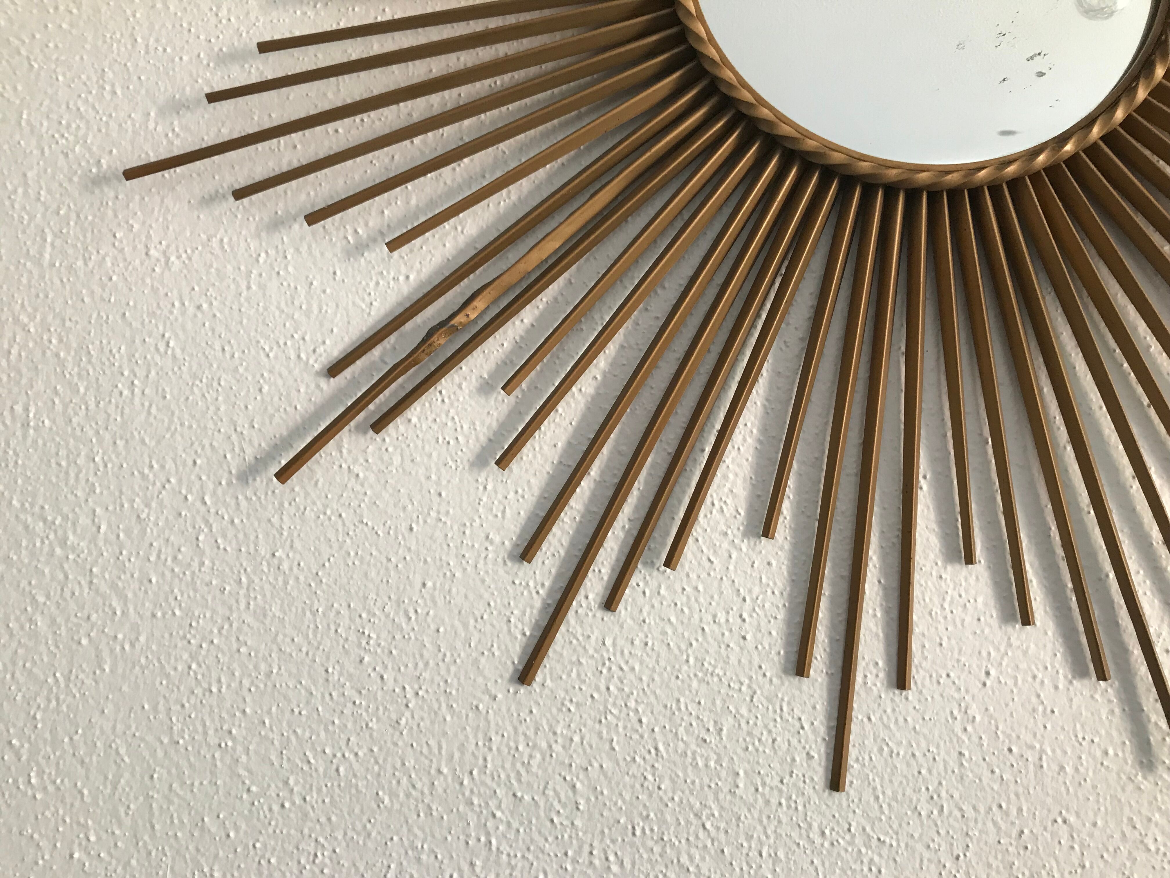XXL mirror sun witch Chaty Vallauris 85 cm vintage deco design