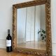 Miroir mural en bois doré antique français en or