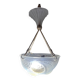 René Lalique, suspension, lustre opalescent, "Dalhias", signée, excellent état.