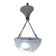 René Lalique, suspension, lustre opalescent, "Dalhias", signée, excellent état.