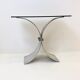 Space age side table in brushed steel, 1970s