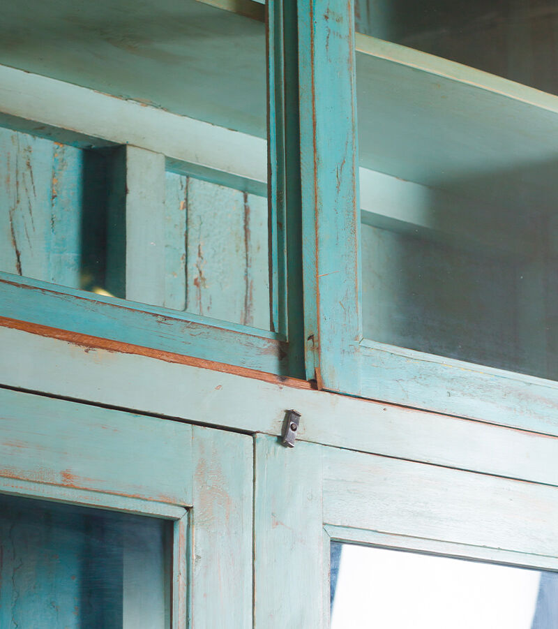 Large glass bookcase cabinet