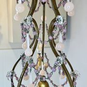 Lustre italien opaline rose