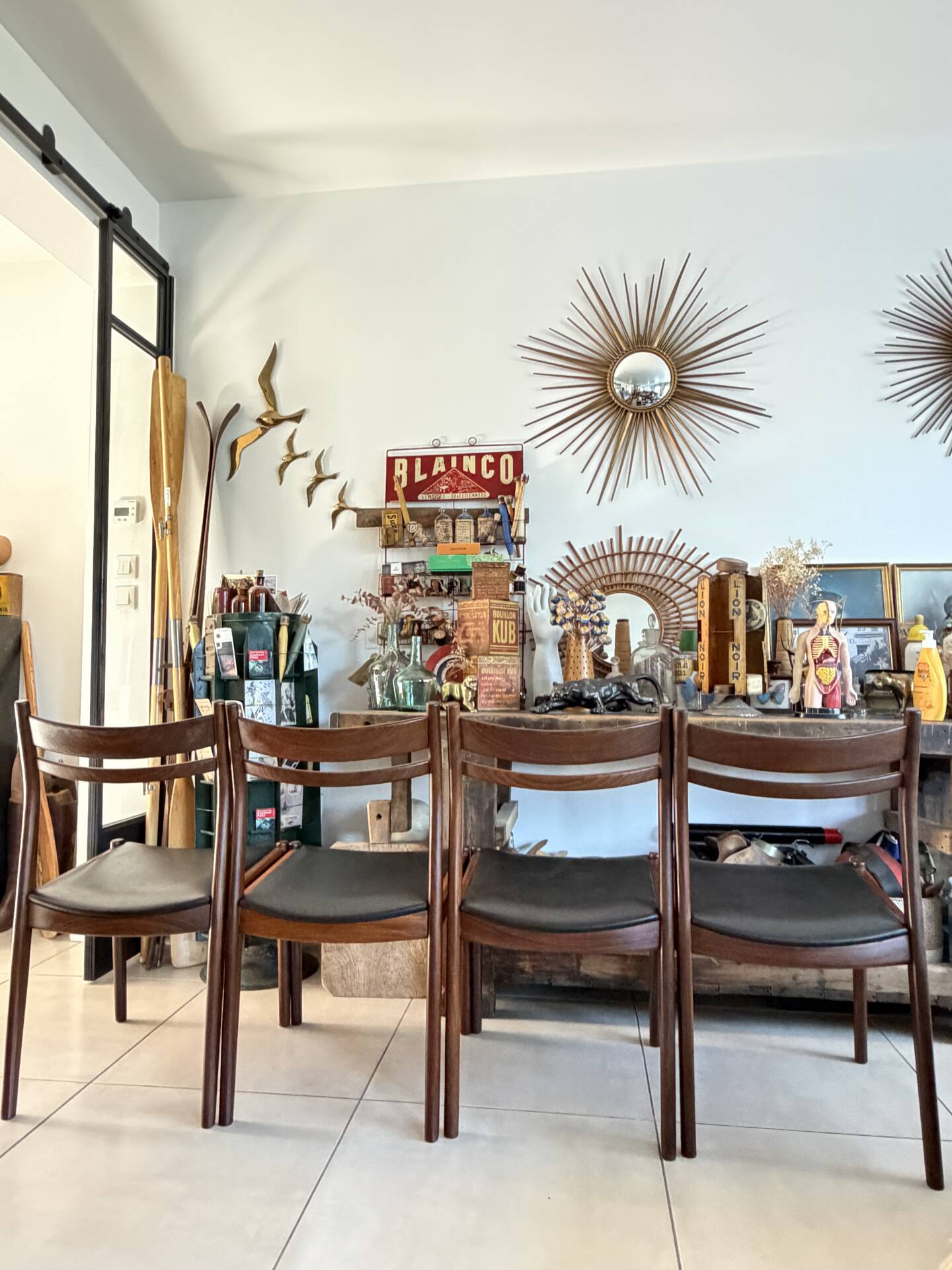 4 Chaises Mid-Century "Style Møller" – Gessef (Italie, 1960)