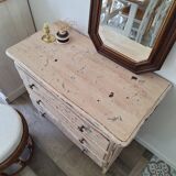 Vintage chest of drawers in patinated wood