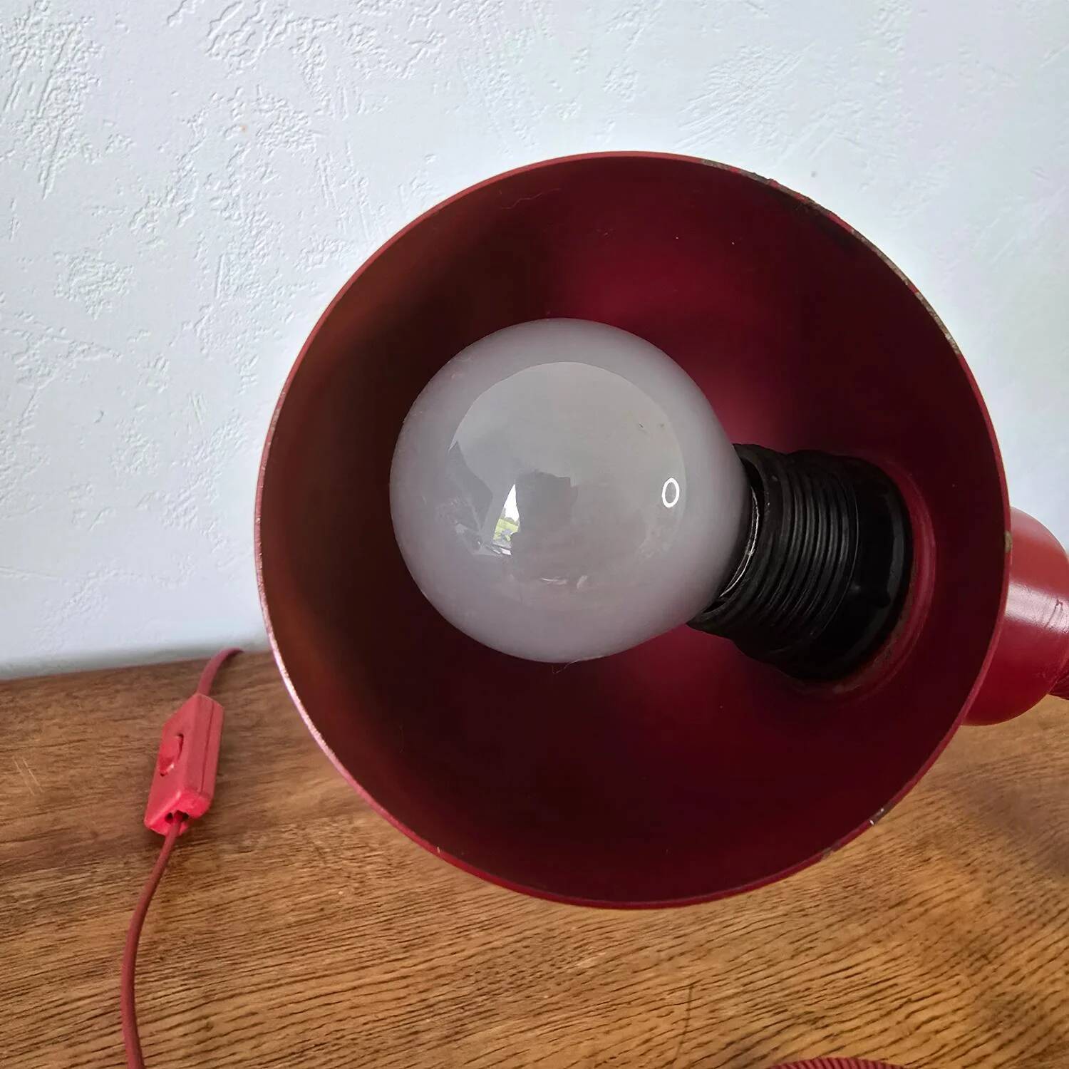Lampe Serpent rouge "Hebi", années 70