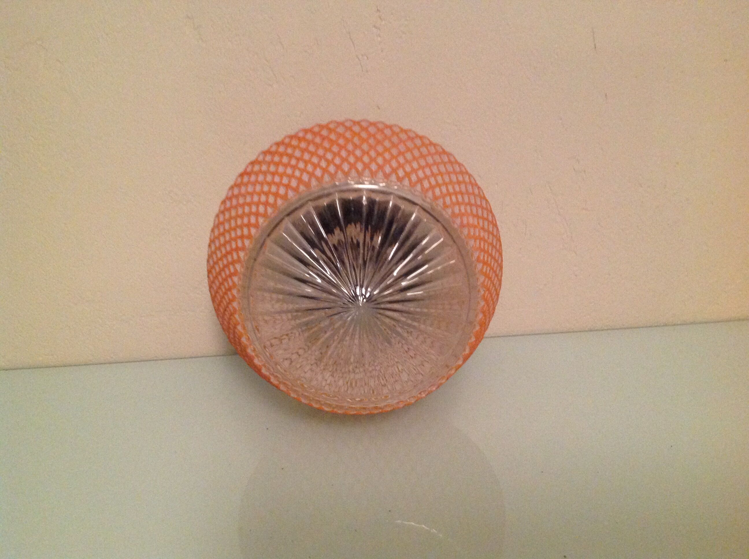 Plafonnier vintage en verre et bakélite RZB Leuchten