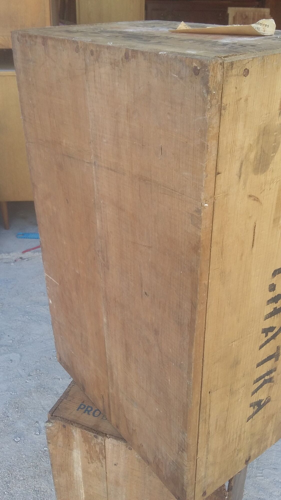 Urss chatka vintage natural wooden crate