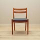 Set of six teak chairs, Danish design, 1970s, designer: Poul M. Volther