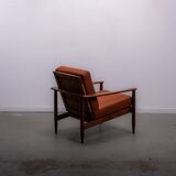 Mid-century easy chair in teak and cane circa 1970