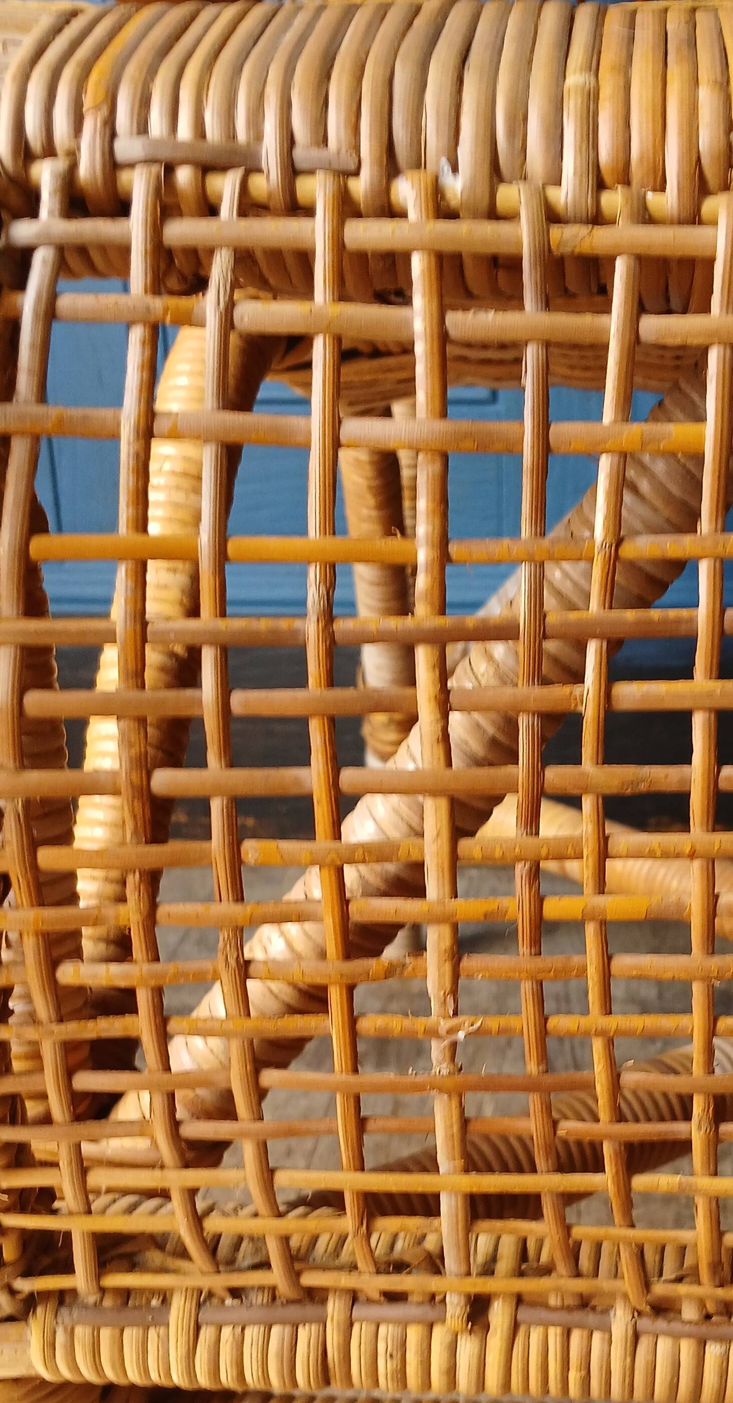 Rattan armchair in the style of Kay Fisker for R. Wengler. Danish work from the 1960s.