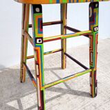 Painted wooden high chair